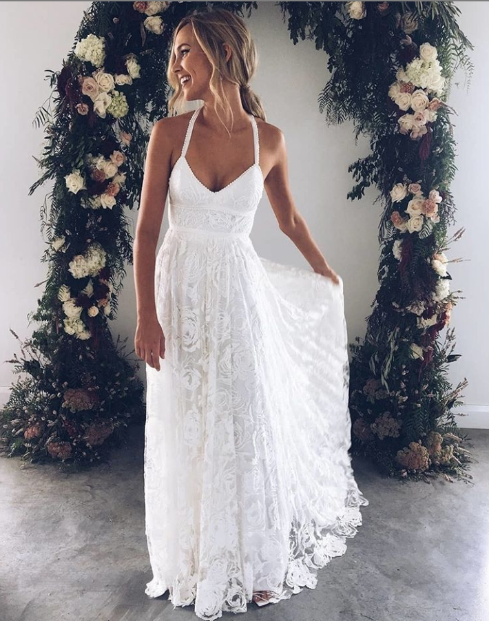 non traditional lace wedding dresses